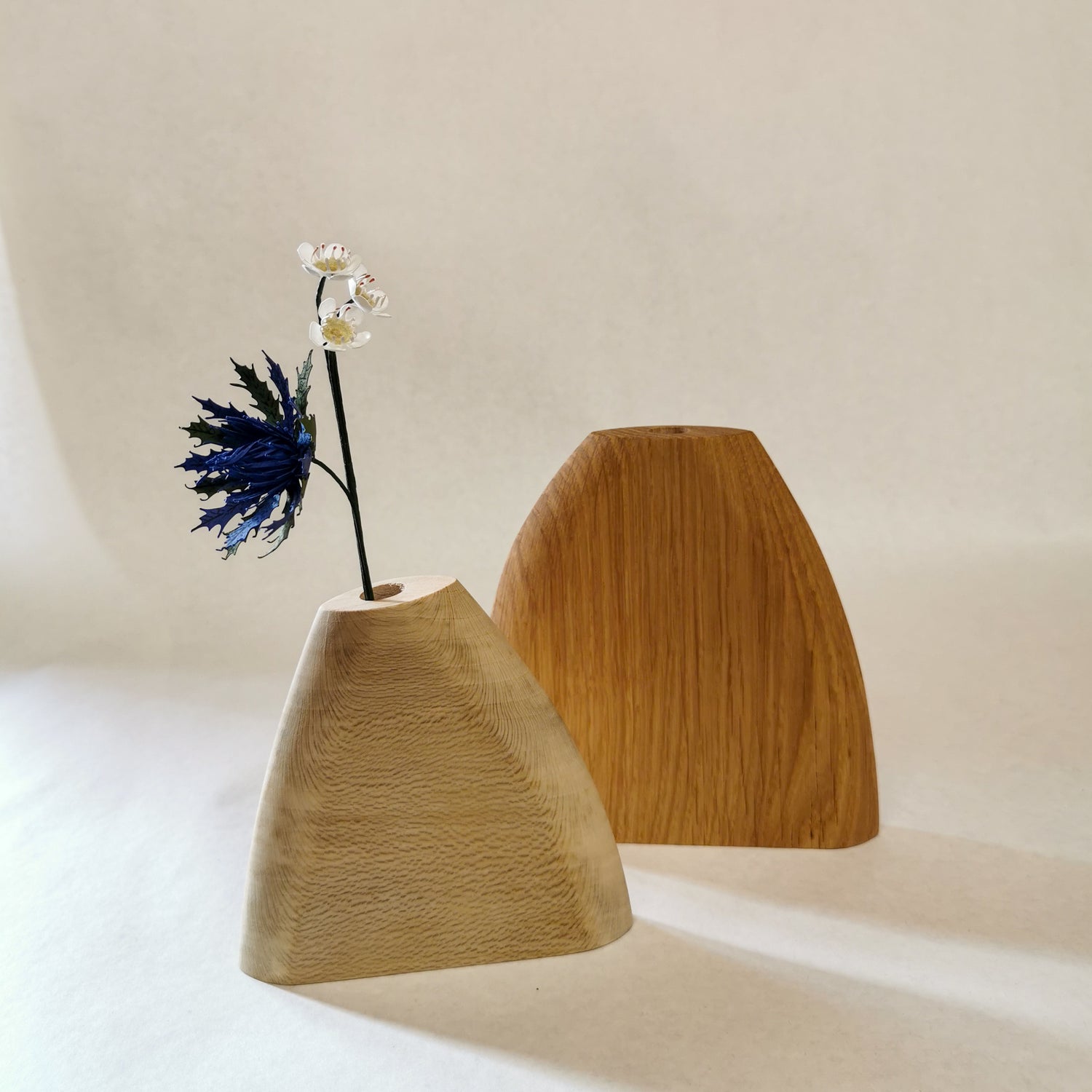 soliflore en bois clair