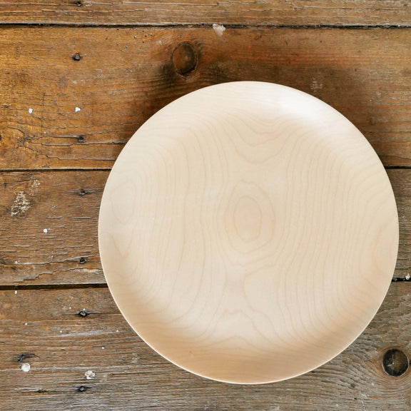 Plat tourné à la main - érable du jura 
