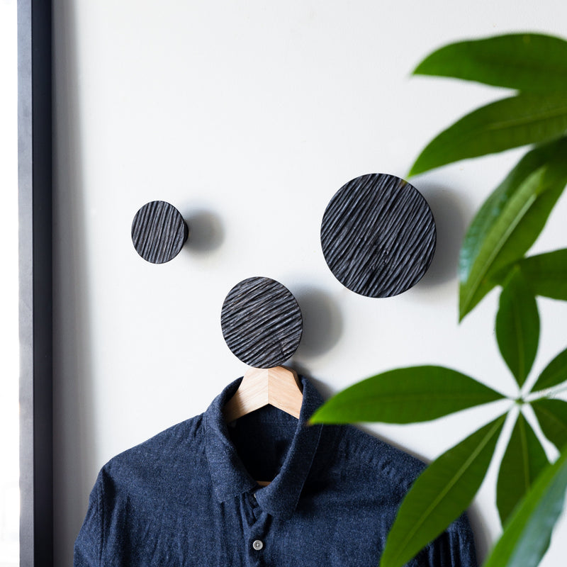 Ensemble de 3 patères noires