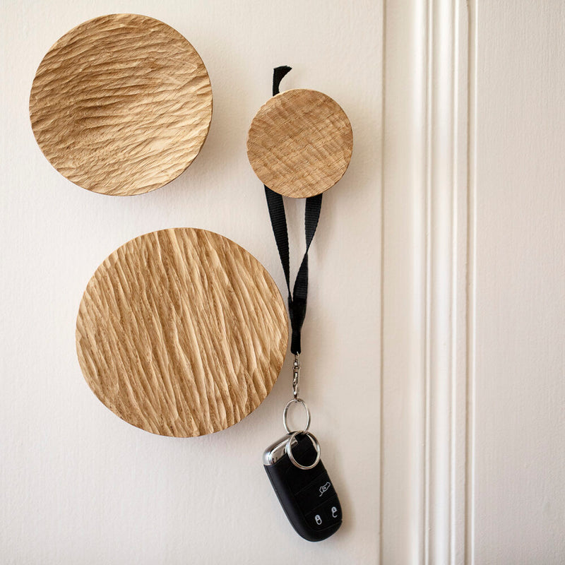 patère ronde en chêne déco d’intérieur