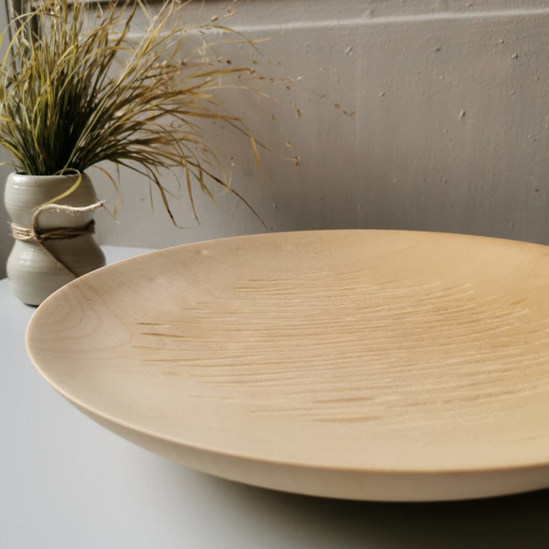 Plat fond sculpté - érable